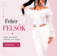 Csinos fehér csipke női felső elegáns stílusban