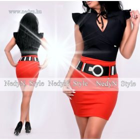   NedyN nyakánál megkötős felső vállánál hullám fodros - szoknya nélkül