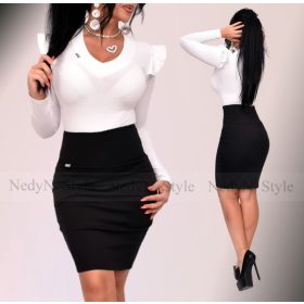 NedyN fekete puntó midi szoknya  