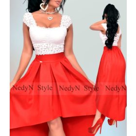   NedyN piros csillogós elöl rövidebb hátul hosszabb szoknya