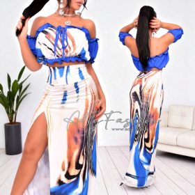 NedN királykék 2 részes felső és szoknya szett