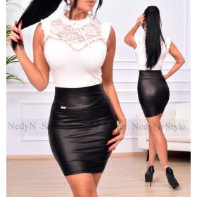 NedyN fehér színű csipke díszes felső