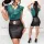 NedyN smaragd zöld csipkés átlapolt hullámfodros Felső ujjatlan