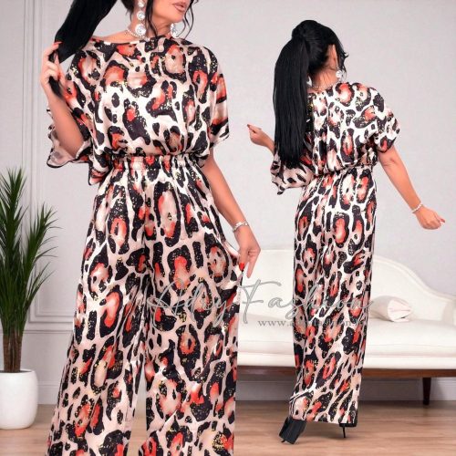 Párduc mintás felső és nadrág szett