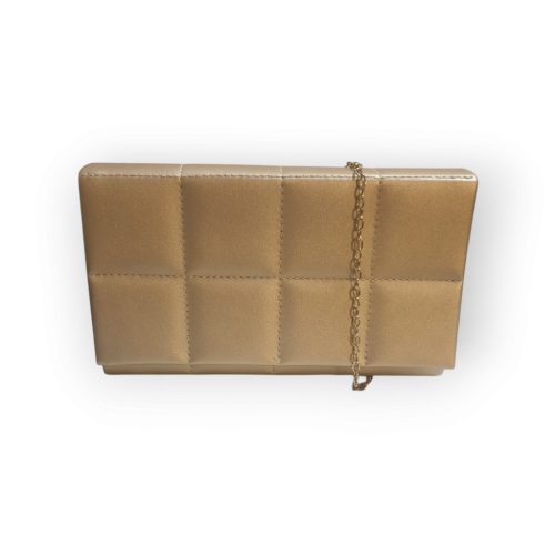 Arany színű matt műbőr steppelt négyzet mintás retikül