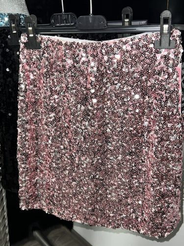 Betty Rózsaszín flitteres díszes alkalmi szoknya