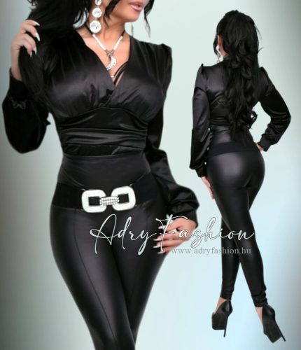 Dotty Fekete színű fényes alkalmi body