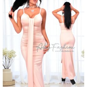 Eleonora Pezsgő színű elöl húzottelegáns alkalmi ruha 