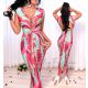 Rubina Menta pink mellénél nyitott női ruha