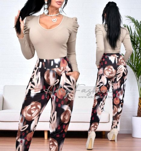 Ketrin fekete barna bordó  jégselyem nadrág