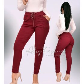 Bordó színű zsebes Nadrág madzagos megkötővel