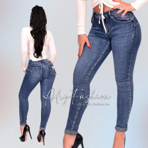 Liza Közép Kék színű push up sztreccs farmernadrág