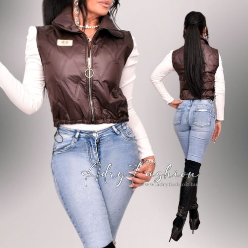 Barna BB cipzáros dzsekis mellény