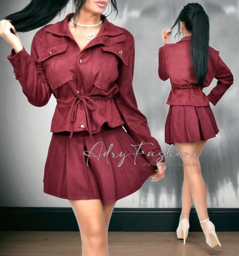 Bordó arany gombos kis kabát 