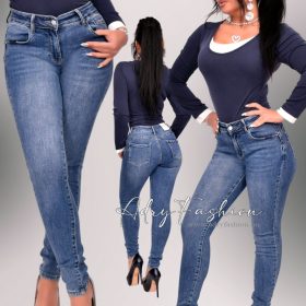 Középkék push up-os FARMERNADRÁG