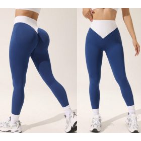 Kék fehér Fitness legging S es