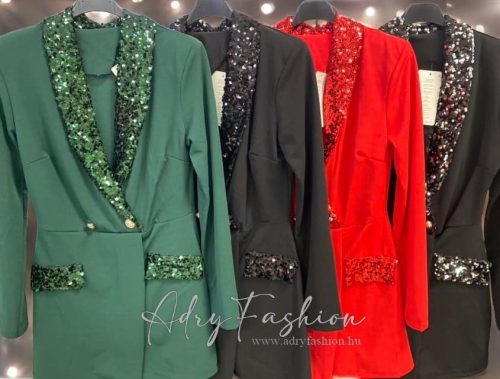 Aurora Fekete flitteres alkalmi shortos overál 