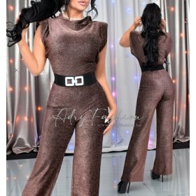 Rose gold fekete alkalmi csillogós köves női overál