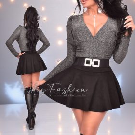 Ezüst csillogós alkalmi BODY