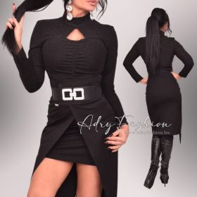 Fekete csillogós alkalmi Felső elöl húzott