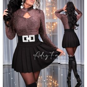 Rose gold csillogós alkalmi Felső elöl húzott