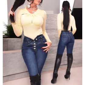 Sárga mellénél nyitott felső