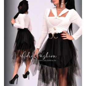 Rony Fekete tüll cikk cakk alkalmi szoknya