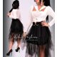 Rony Fekete tüll cikk cakk alkalmi szoknya