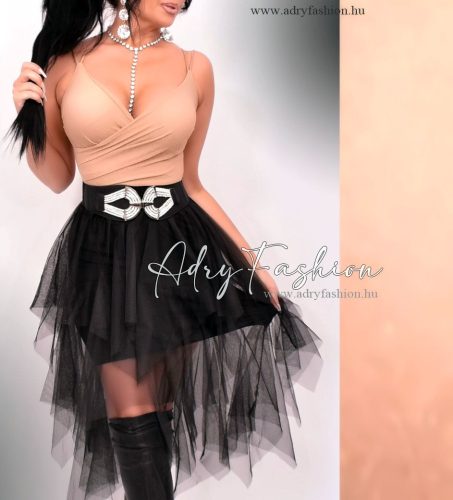 Rony Fekete tüll cikk cakk alkalmi szoknya