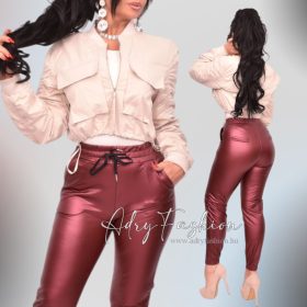 Bézs cipzáros zsebes dzseki blézer