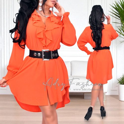 Lorena narancs színű zsabós ing ruha