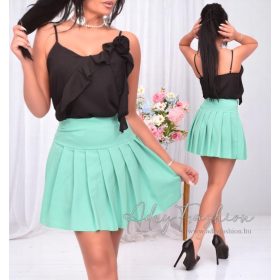 Sötét mentazöld rakott szoknya