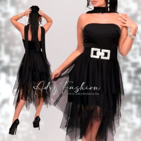 Fekete alkalmi top sállal