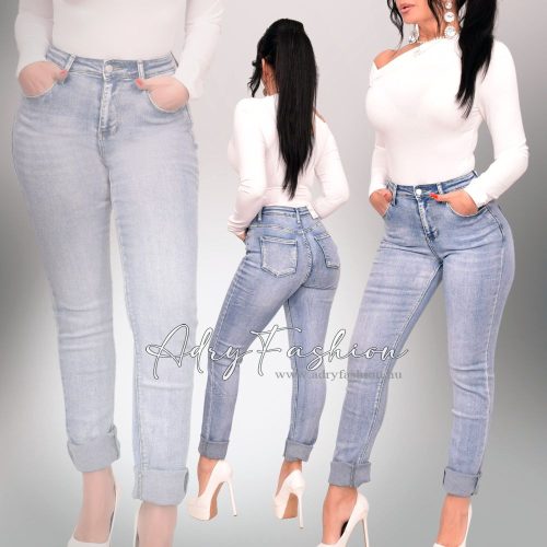 Világoskék sztreccs farmernadrág - hosszú fazon 