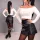 Vaj színű fonott mintás kötött felső 