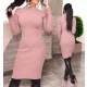Ivette mályva színű bordás női ruha