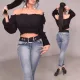 Hanna Fekete gumírozott crop top