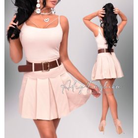 Bézs színű spagetti pántos trikó