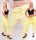 Citromsárga színű ülepes női nadrág