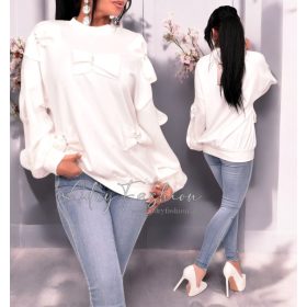 Imola masni díszes Fehér színű lenge tunika felső