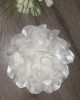 Fehér színű nagy méretű rózsa bross