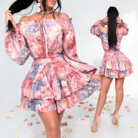 Luna 2 részes mintás felső és short szett 