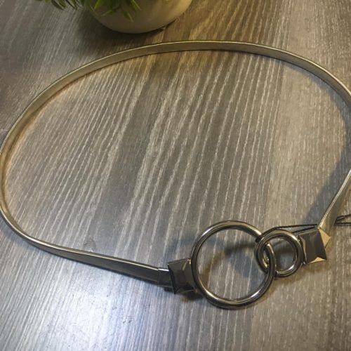 Ezüst színű Fém gumis kör alakú csatos öv