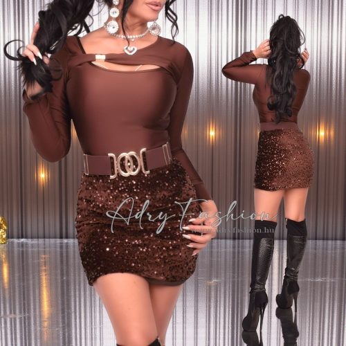 Barna Arany színű gumis öv